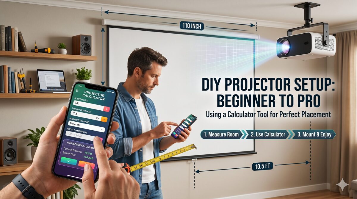 DIY Projector Placement Setup Using a Calculator Tool