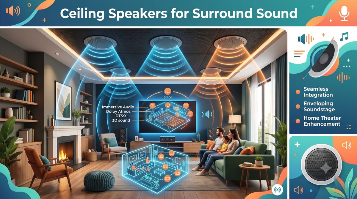 Ceiling Speakers for Surround Sound in Open-Concept Homes: Challenges and Solutions – Blog